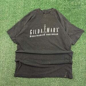 1990s Gilda's Bodywear black tee vintage graphic single stitch Tshirt